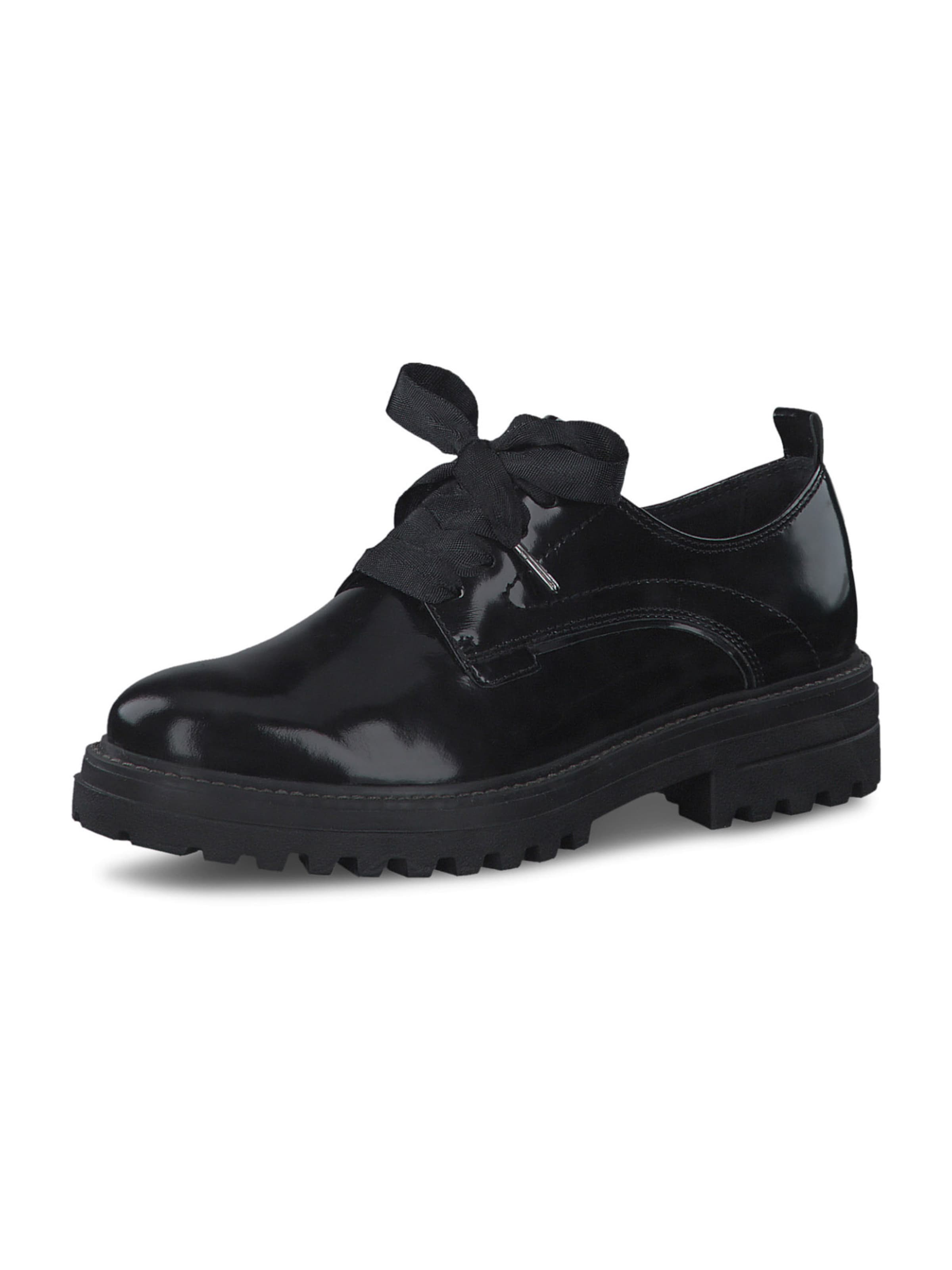 Chaussure à lacets Tamaris en noir : devant