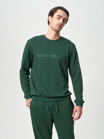 Copenhagen Bamboo Sweatshirt 'Grøn bambus sweatshirt med logo' in Groen
