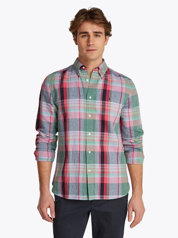 Regular fit Cămașă 'MADRAS' de la TOMMY HILFIGER pe verde: față
