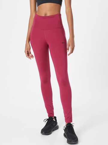 Reebok Skinny Fit Спортен панталон 'Lux' в розово: отпред