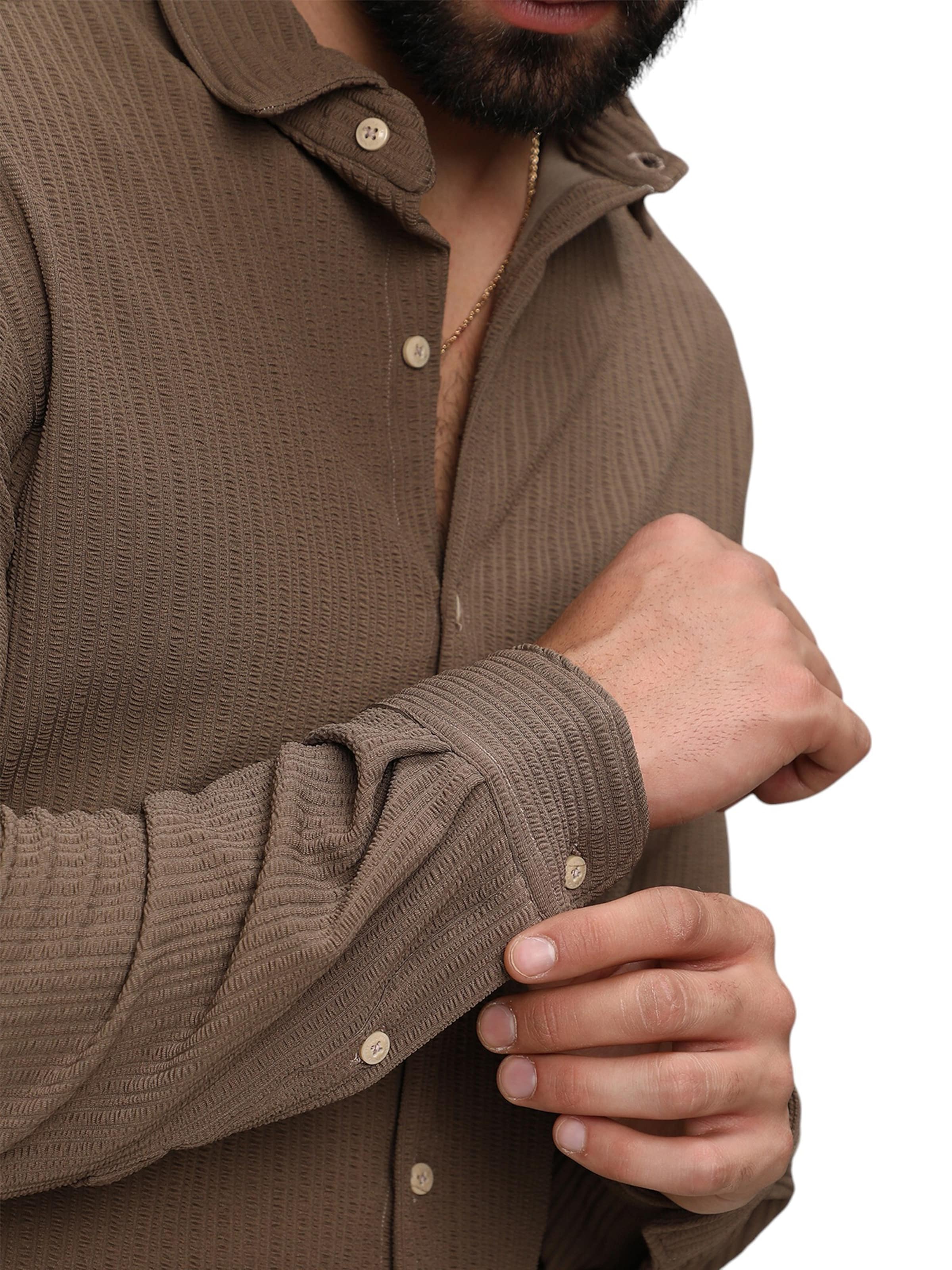 Coupe regular Chemise 'Susanne' Campus Sutra en marron