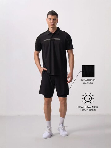 Tommy LifeTapered Hlače 'Shorts' - crna boja
