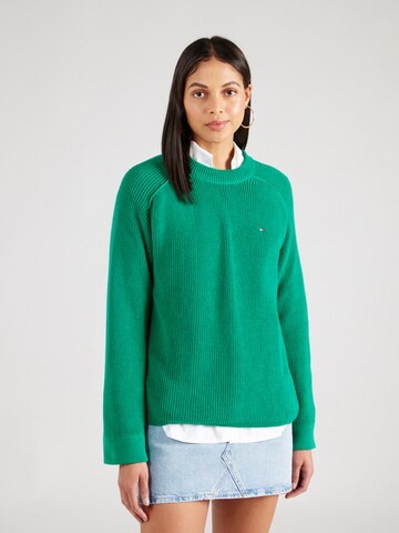 TOMMY HILFIGER Sweater in Green: front