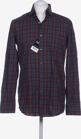 BOSS Black Button Up Shirt in L in Red: front