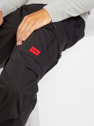 HUGO Regular Cargo trousers 'Garlo' in Black