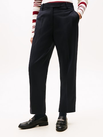 Coupe slim Pantalon à plis TOMMY HILFIGER en bleu : devant