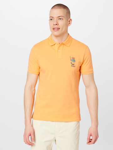 Tricou de la Polo Ralph Lauren pe portocaliu: față