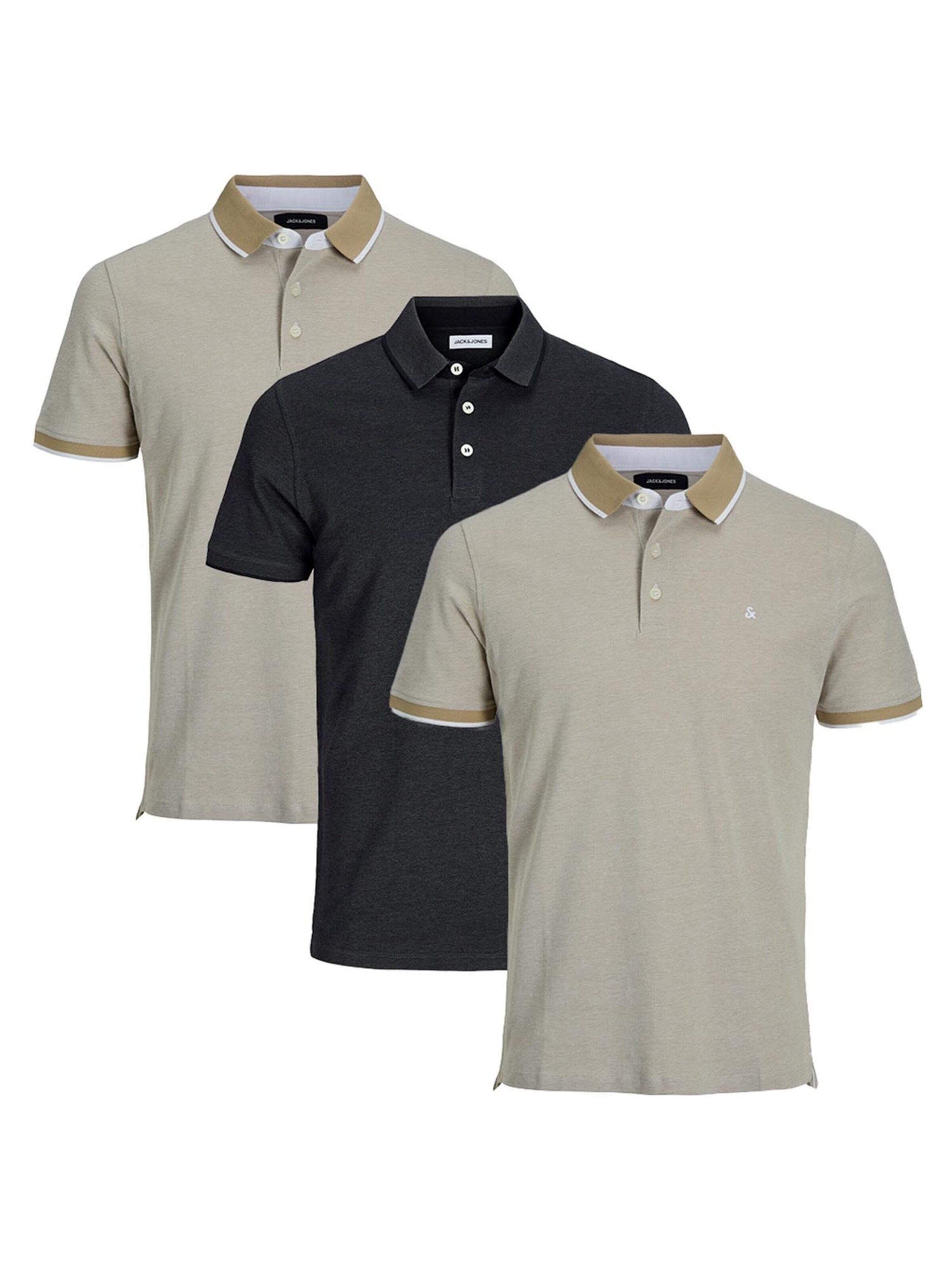 JACK & JONES Shirt 'Paulos - Slim Fit' in Beige: front