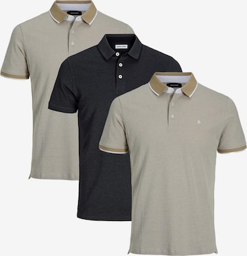 JACK & JONES Shirt 'Paulos - Slim Fit' in Beige: front