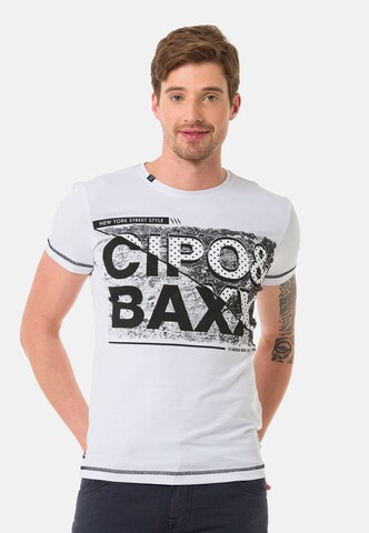 CIPO & BAXX Shirt in Wit: voorkant