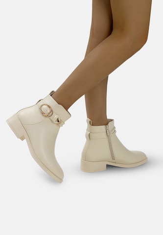 Elara Enkellaarsjes in Beige