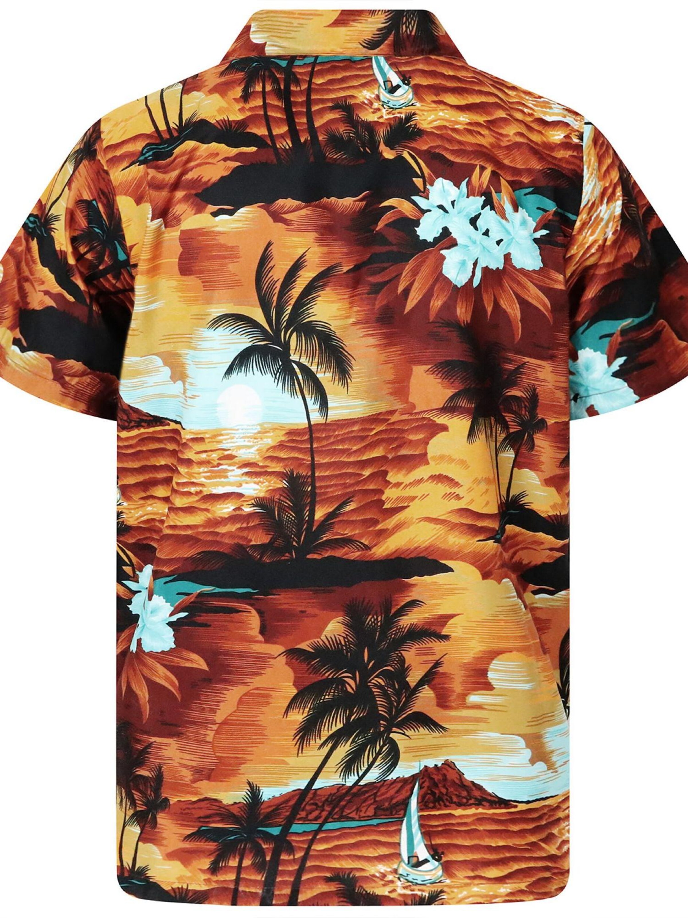 King Kameha Shirt 'Surf' in Brown