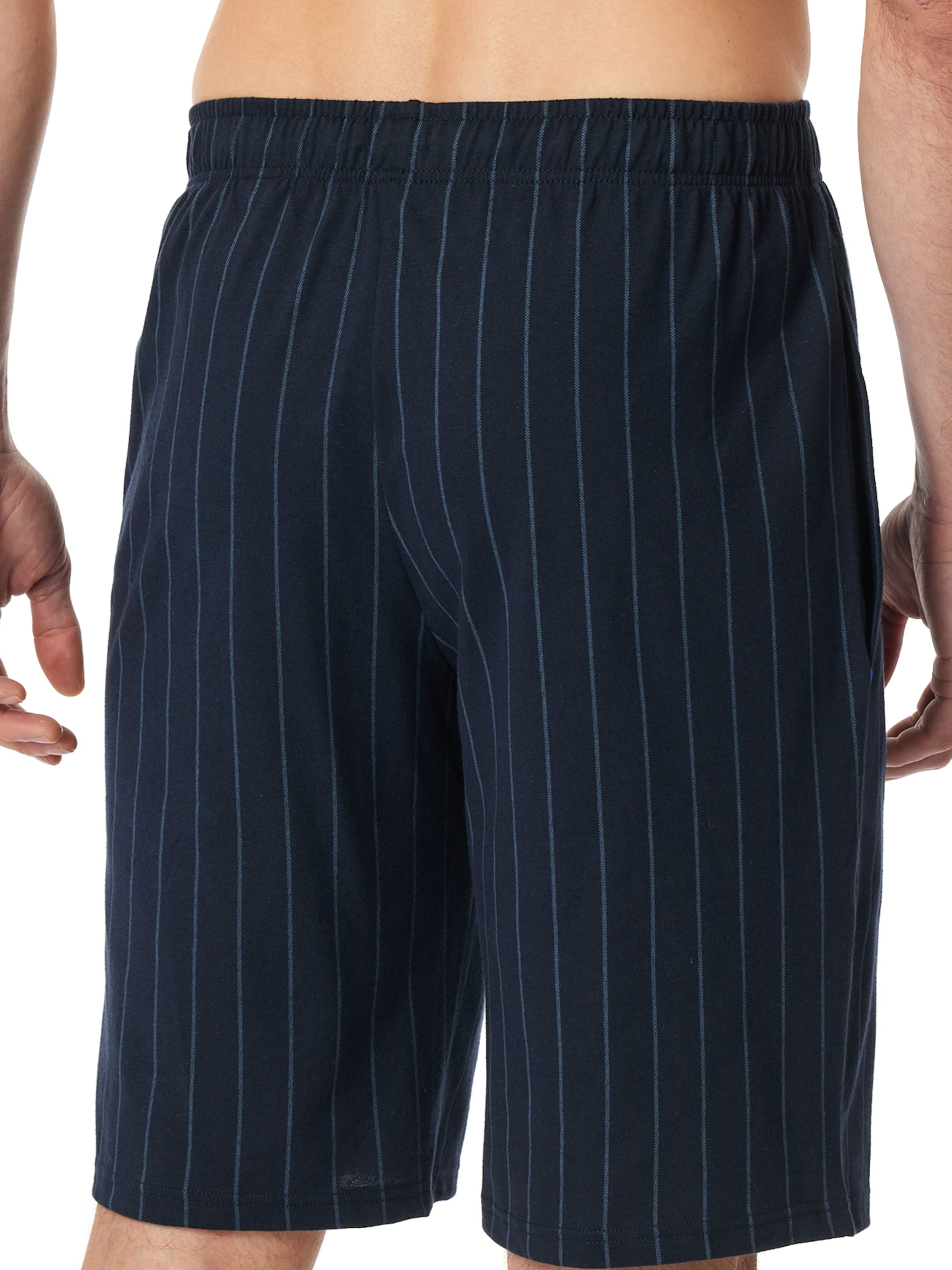 SCHIESSER Pyjamashorts ' Lounge Series ' in Blau