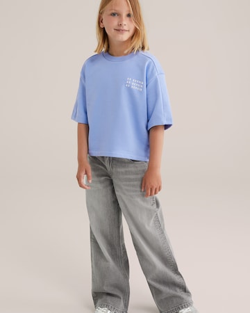 T-Shirt WE Fashion en violet : devant