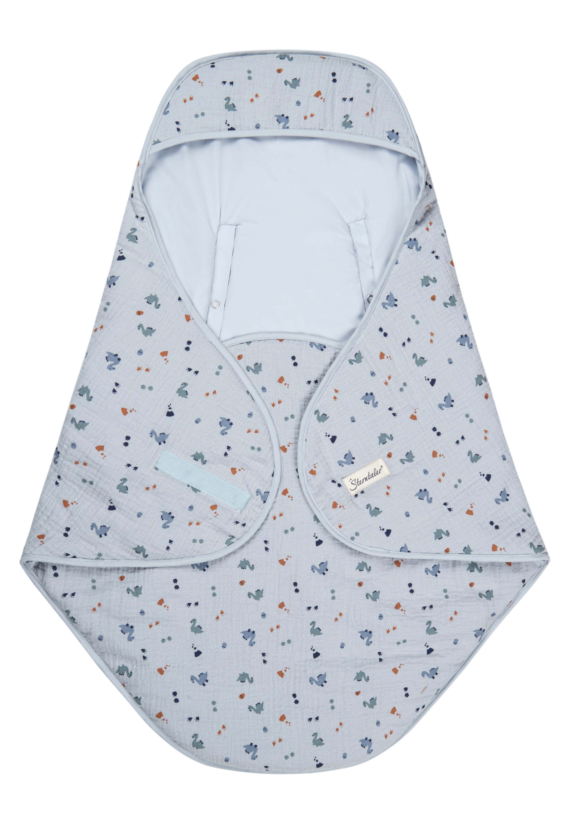STERNTALER Baby Blanket 'DINO' in Blue: front