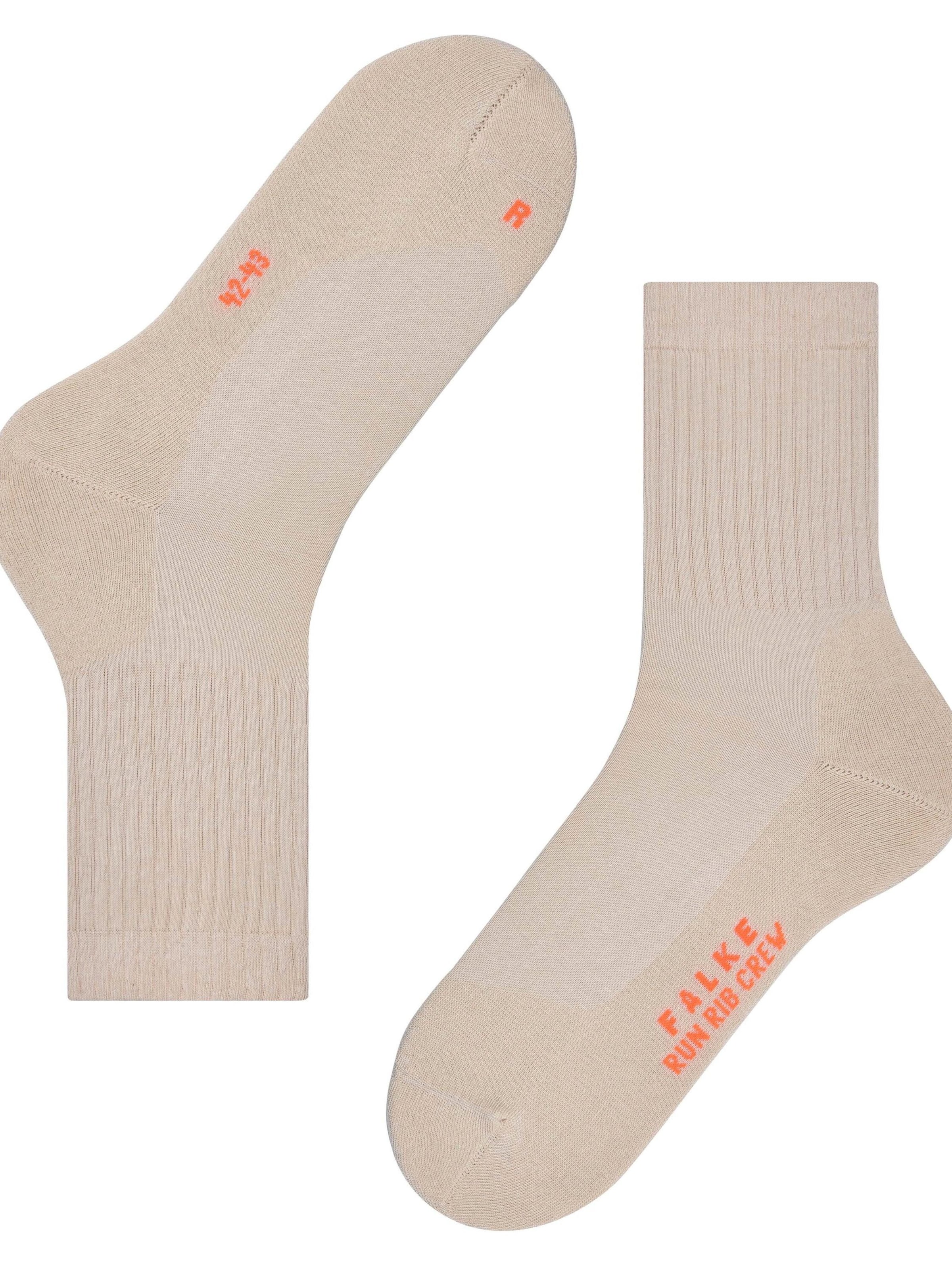 FALKE Socks 'Run Rib Crew' in Beige