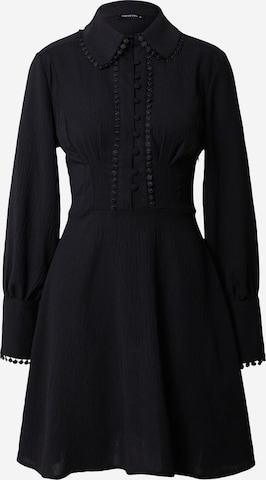 Trendyol Košilové šaty – černá: přední strana