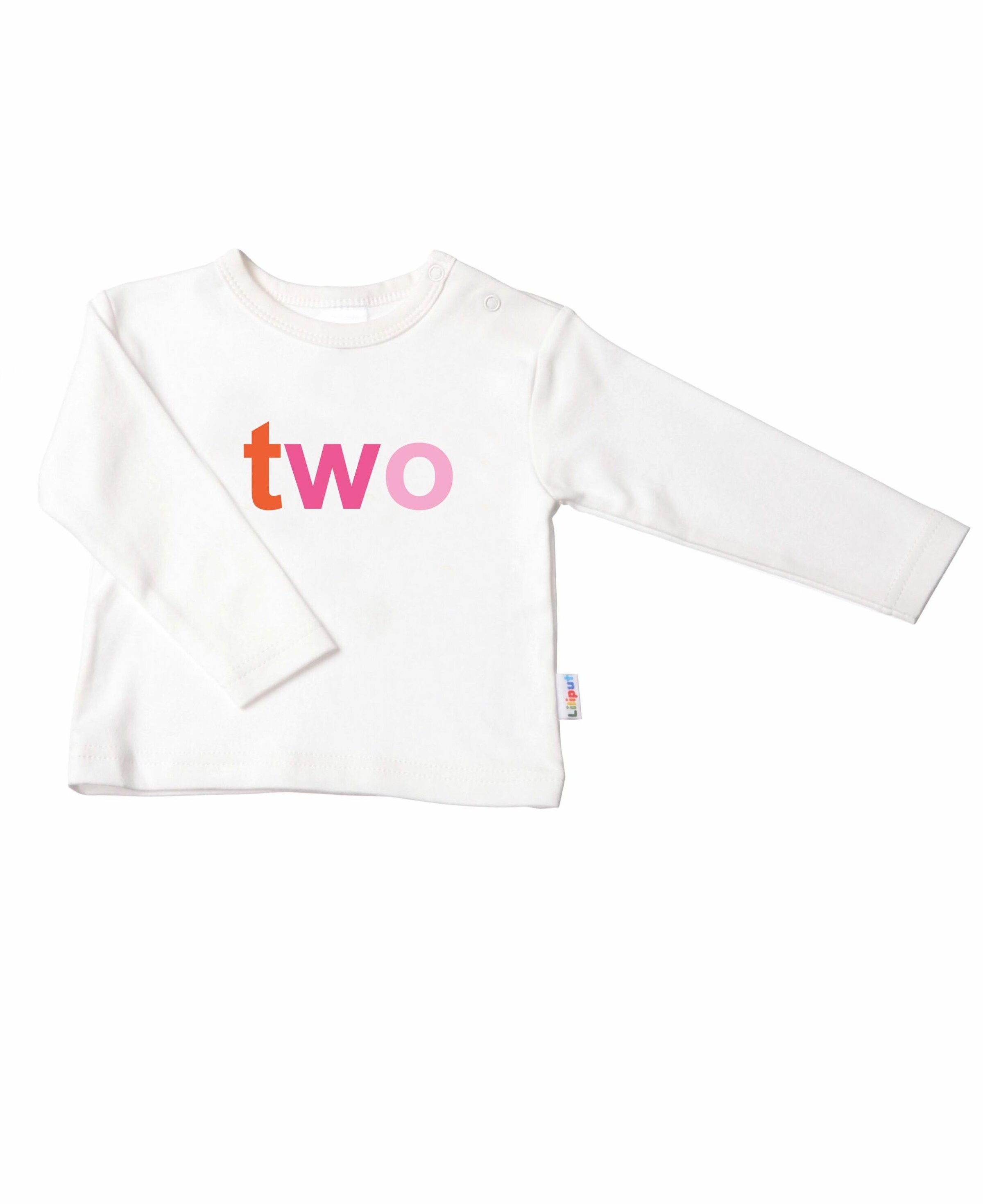 LILIPUT Langarmshirt mit coolem 'TWO'-Print in Weiß: Vorderseite