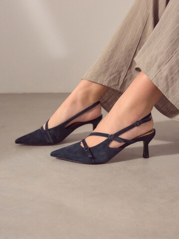 Next - Sapatos abertos atrás 'Forever Comfort' em azul