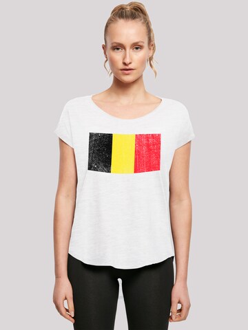 T-shirt 'Belgium Belgien Flagge' F4NT4STIC en blanc : devant