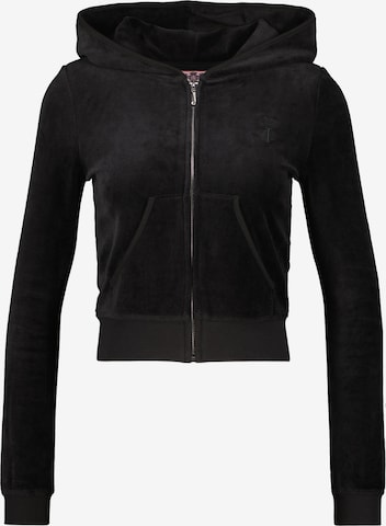 Juicy Couture Sweatjacke 'Robyn' in Schwarz: Vorderseite