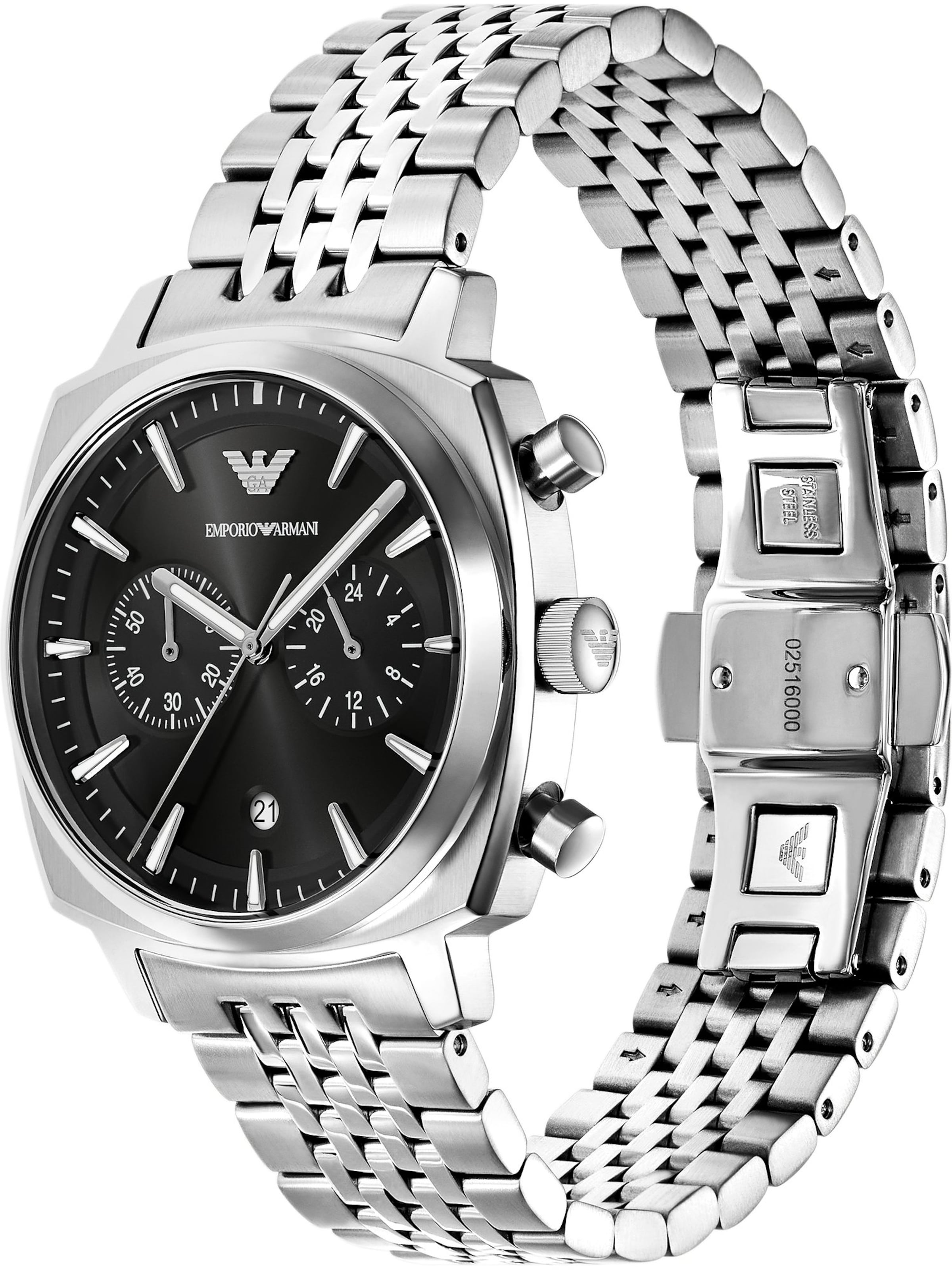 Emporio Armani Uhr in Silber: Vorderseite