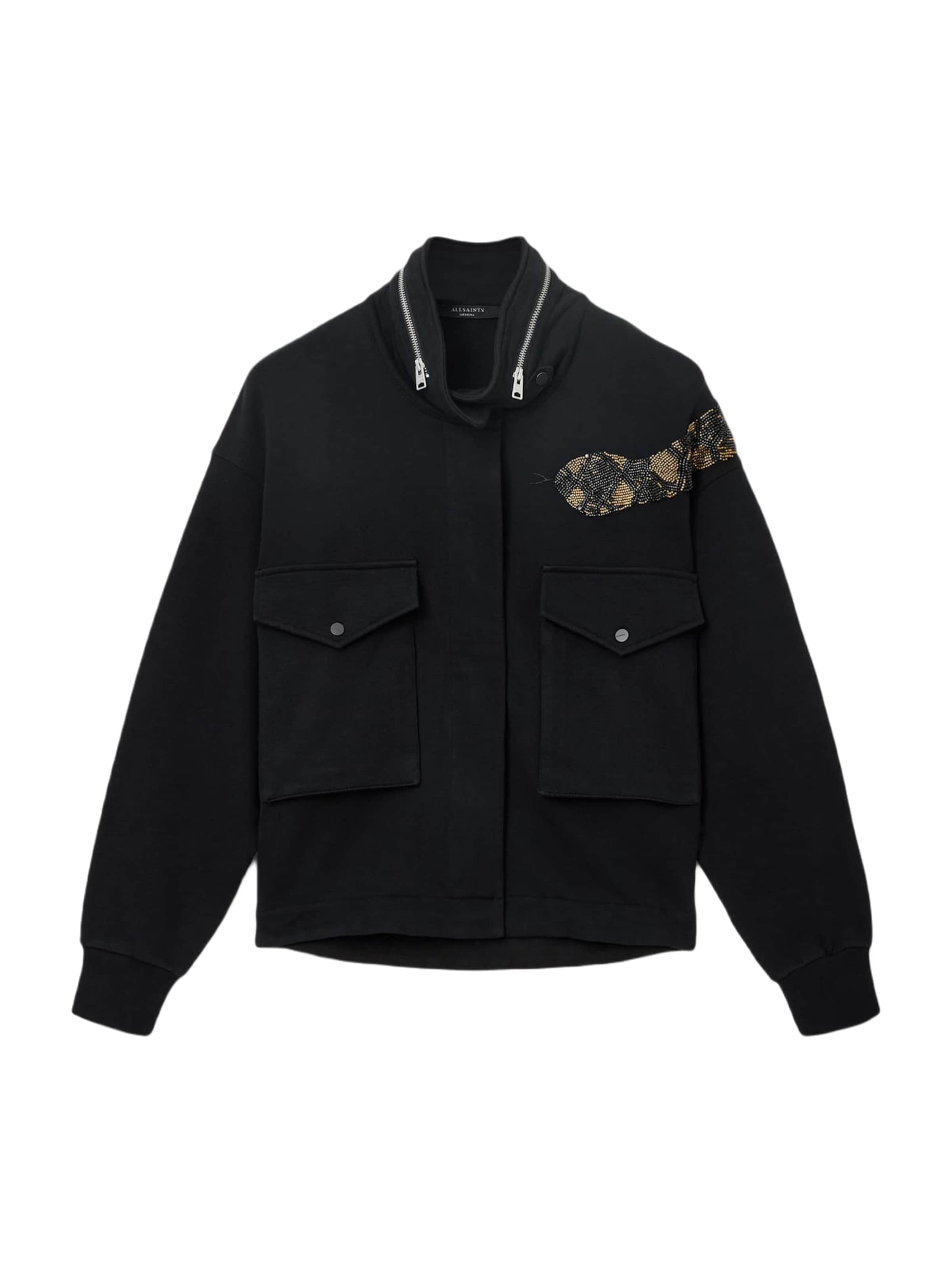 AllSaints Tréning dzseki 'OUROS CLARIE' - fekete: elől