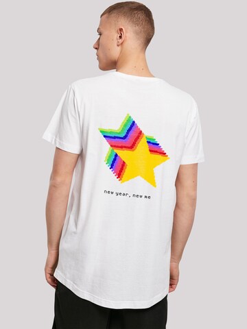 F4NT4STIC Shirt 'SIlvester Party Happy People Only' in Wit