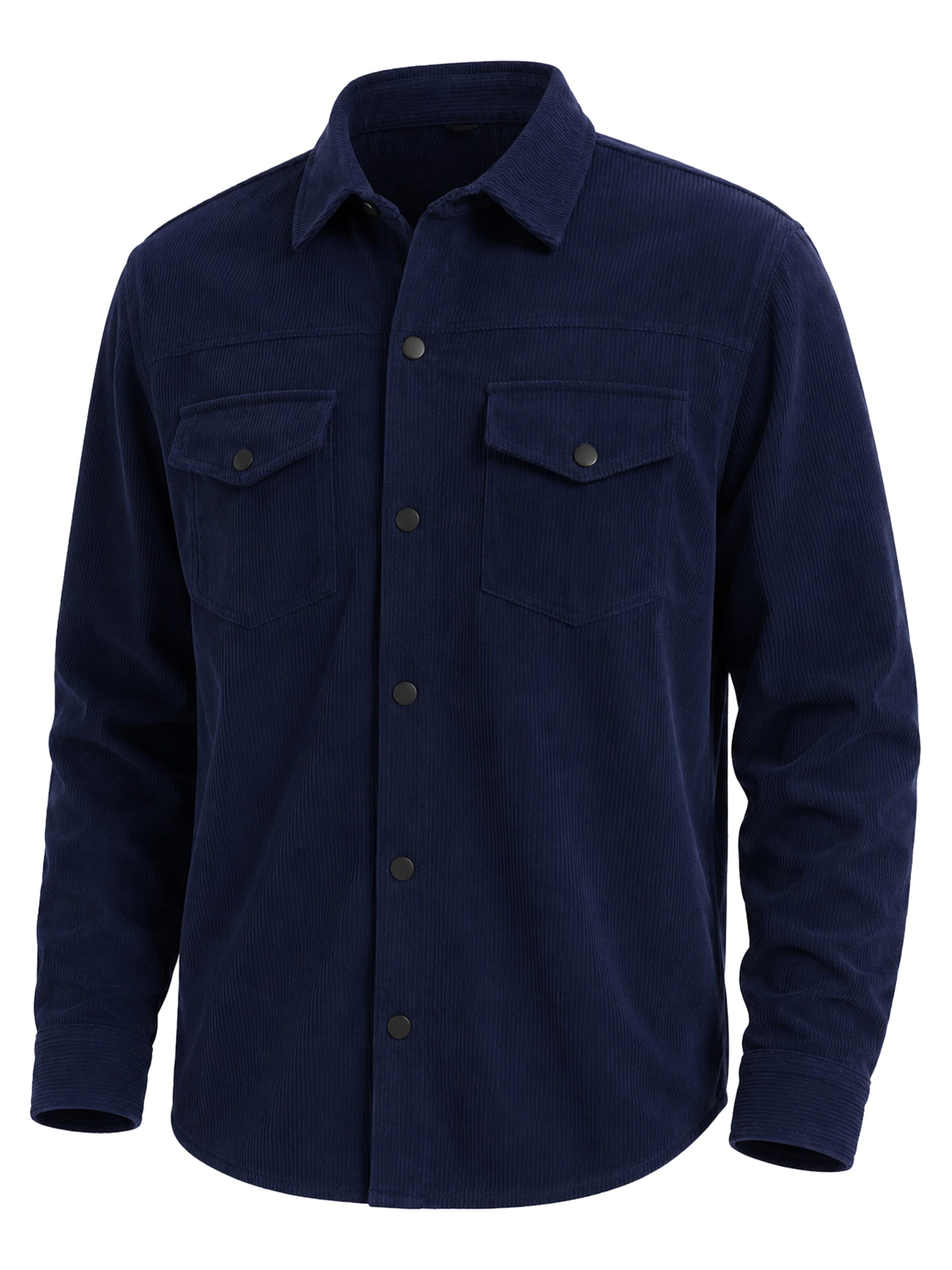 YAGESHARK Regular fit Button Up Shirt 'Hemdjacke Herren' in Blue: front