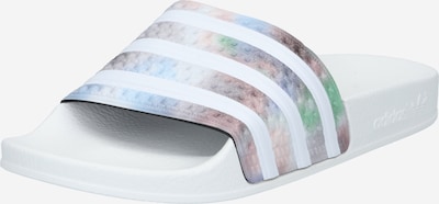 ADIDAS ORIGINALS Nizki natikači 'Adilette' | mešane barve / bela barva, Prikaz izdelka