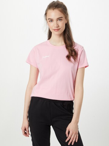 T-shirt fonctionnel Hummel en rose : devant