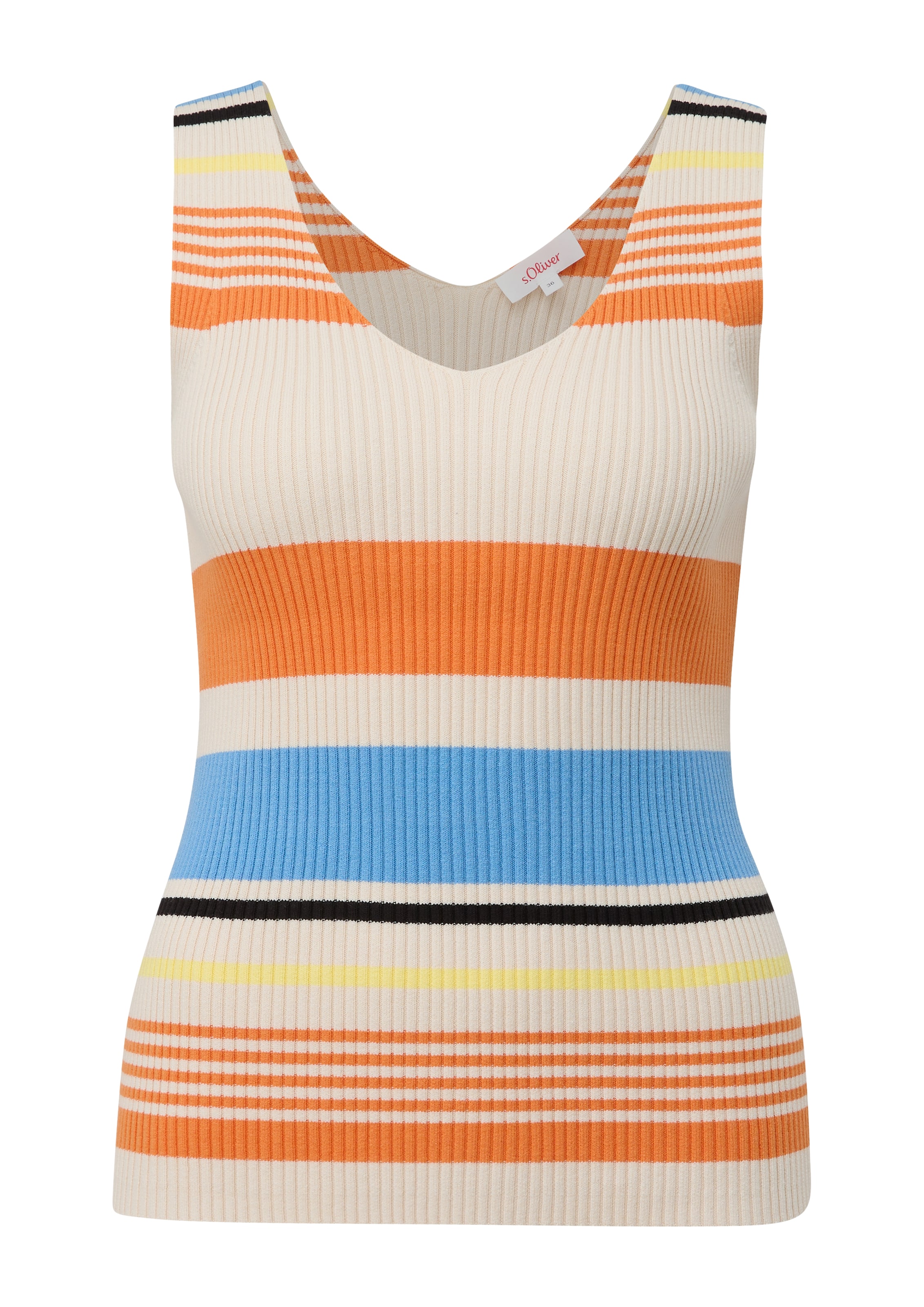 s.Oliver Gebreide top in Gemengde kleuren: voorkant
