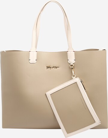 Cabas TOMMY HILFIGER en beige : devant