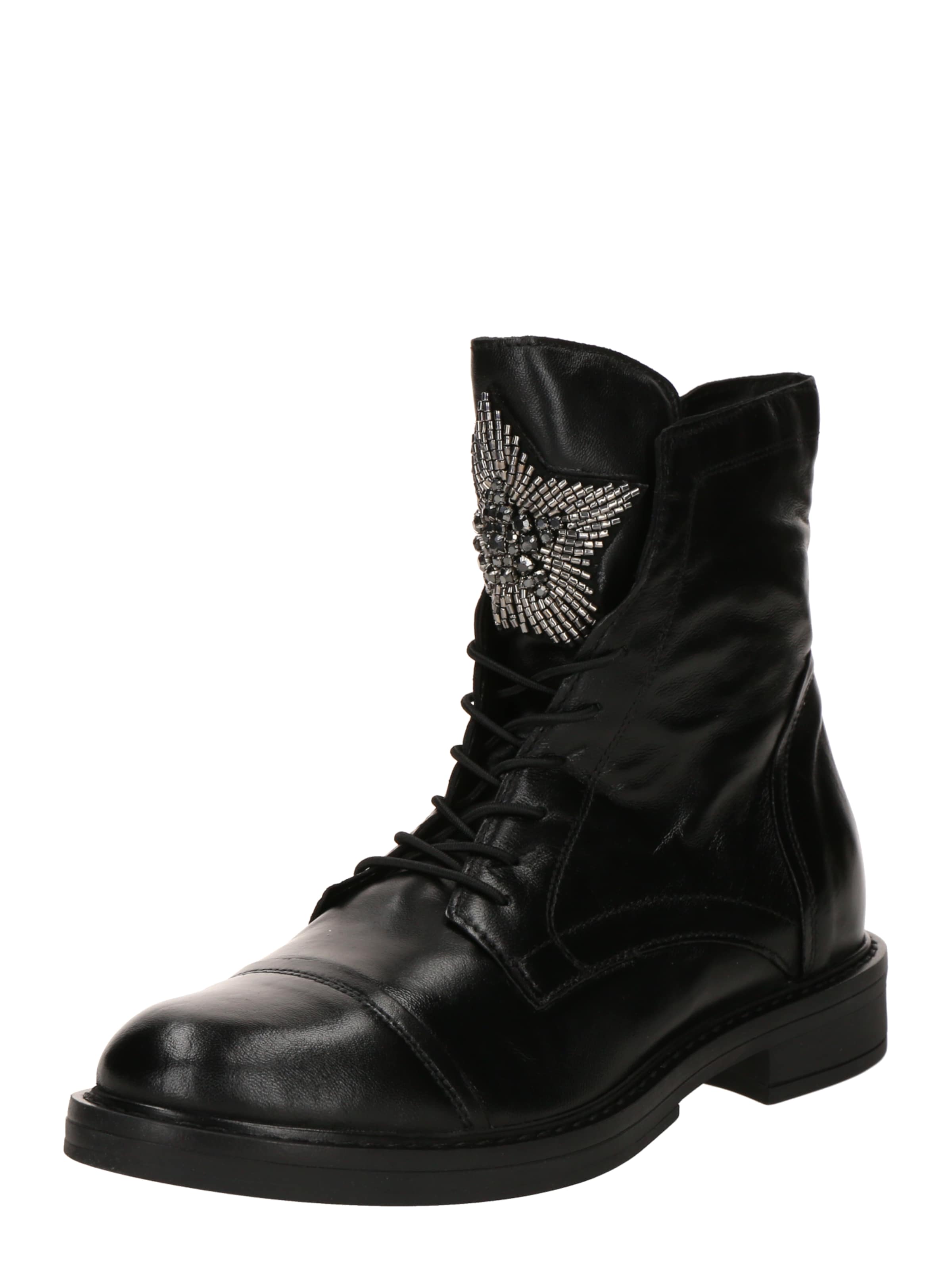 MJUS Lace-Up Ankle Boots in Black: front