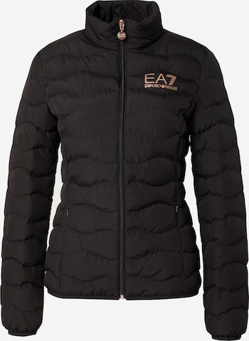 Giacca di mezza stagione di EA7 Emporio Armani in nero: frontale