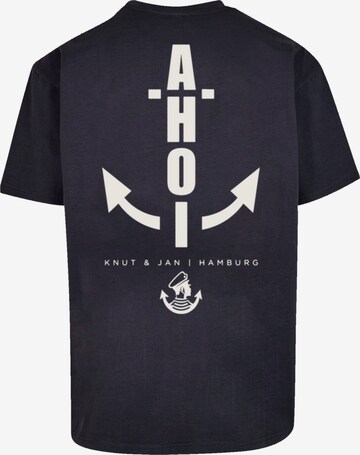 T-Shirt 'Ahoi Anker Knut & Jan Hamburg' F4NT4STIC en bleu