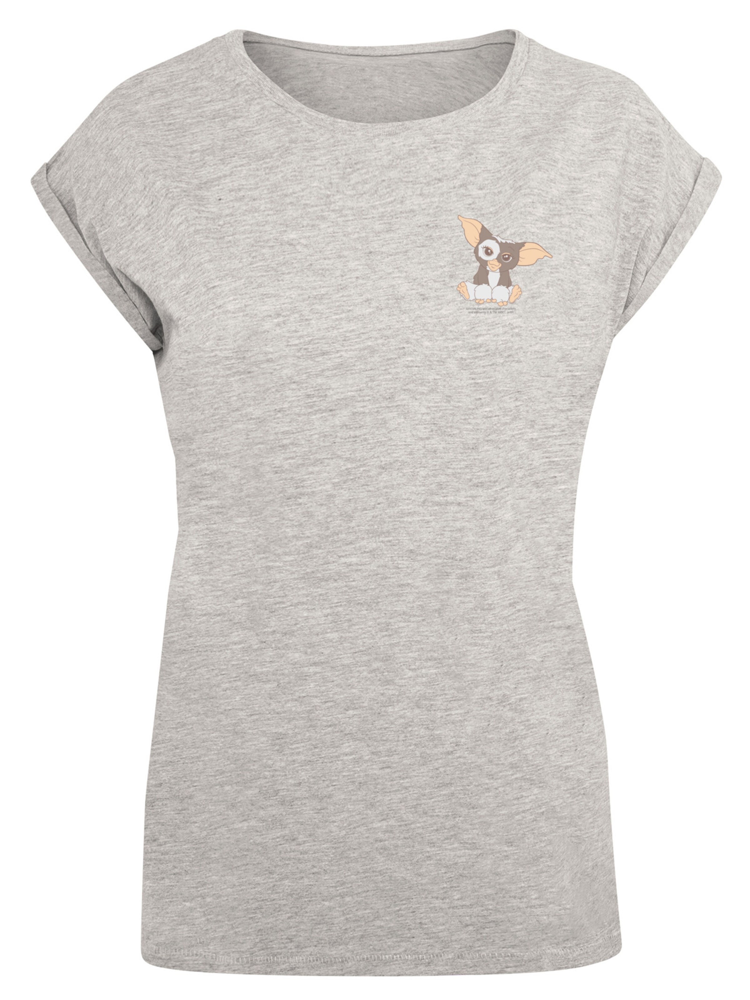 F4NT4STIC Shirt 'Die Gremlins Gizmo Kleine Monster' in Grijs: voorkant