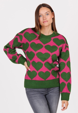 Key Largo Pullover 'Beat' i grøn: forside