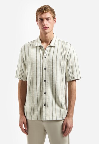 No Excess Regular Fit Hemd in Beige: Vorderseite