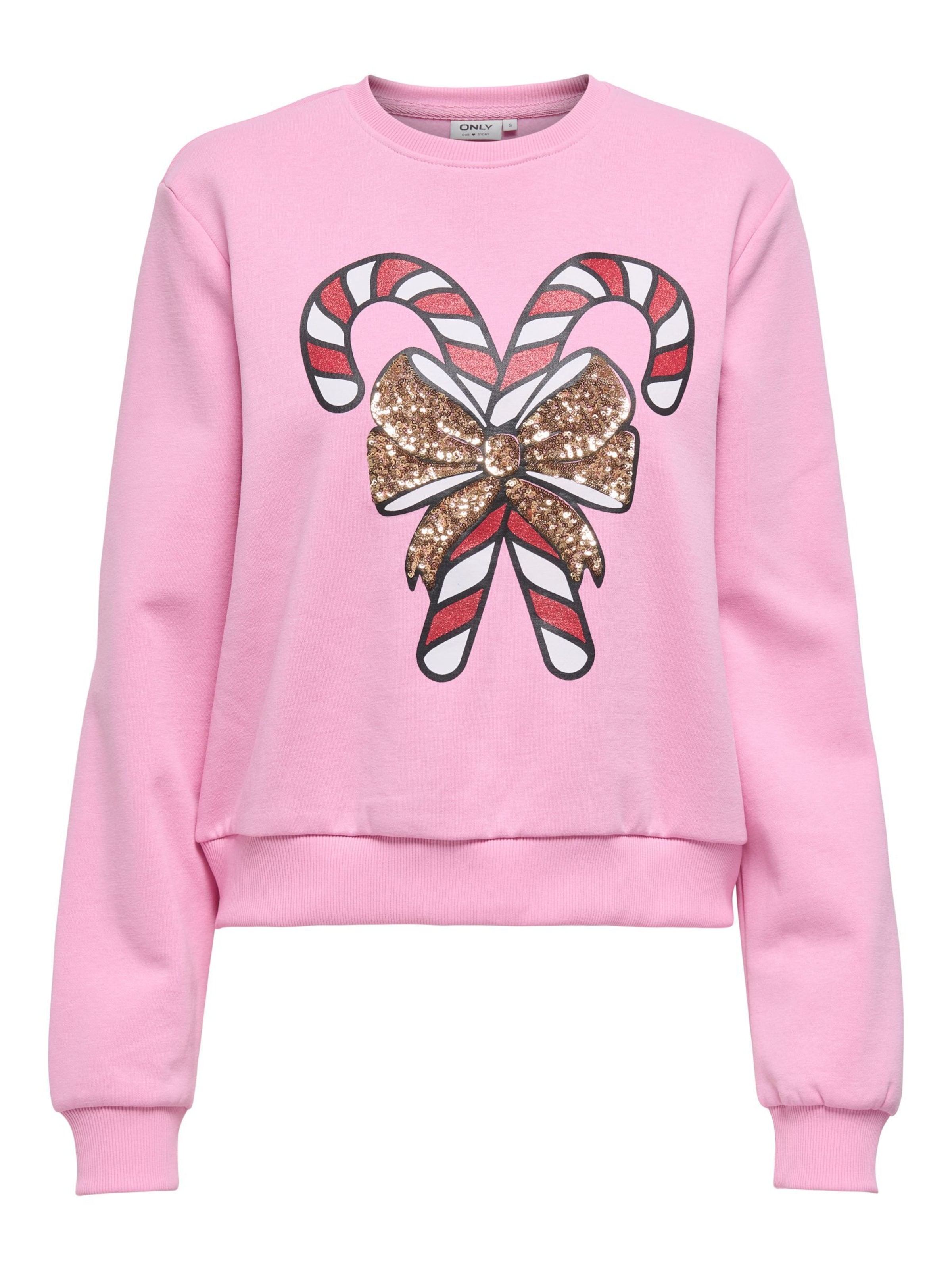 ONLY Sweatshirt 'ONLYda' in Pink: front