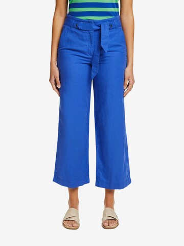 ESPRIT Wide leg Broek in Blauw: voorkant