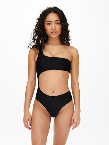 ONLY Bralette Swimsuit in Black: front