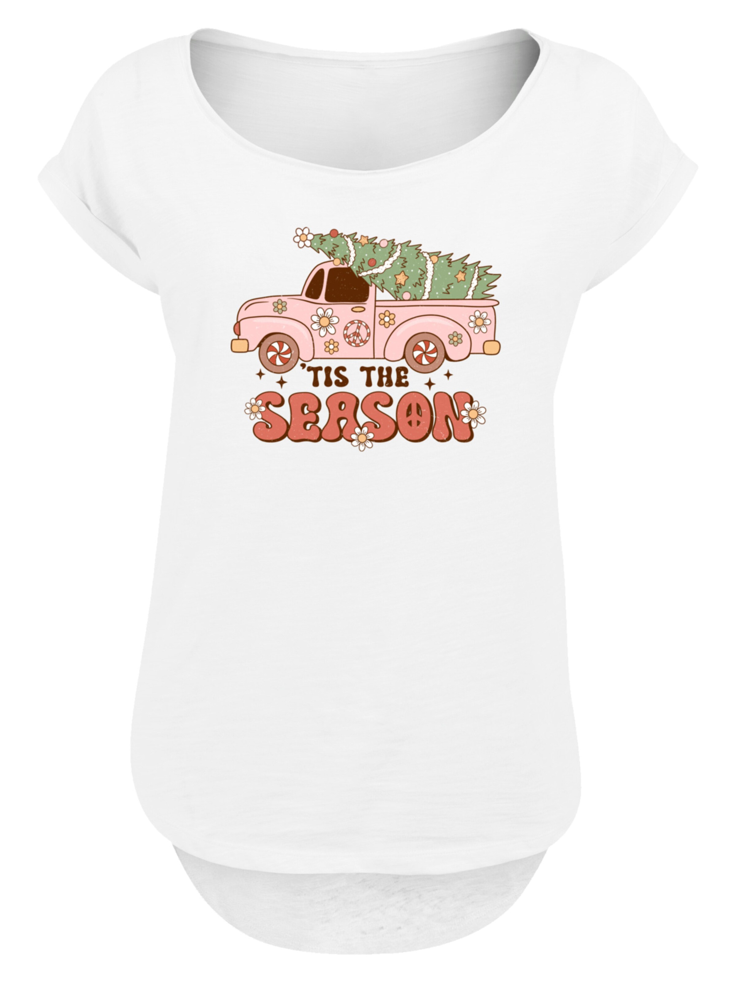 T-shirt 'Tis The Season' F4NT4STIC en blanc : devant