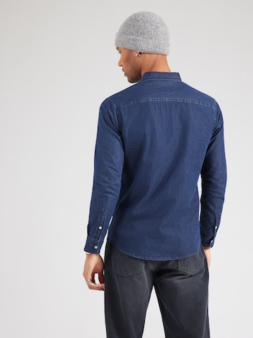 Pepe Jeans Slim fit Button Up Shirt 'CLASSIC' in Blue