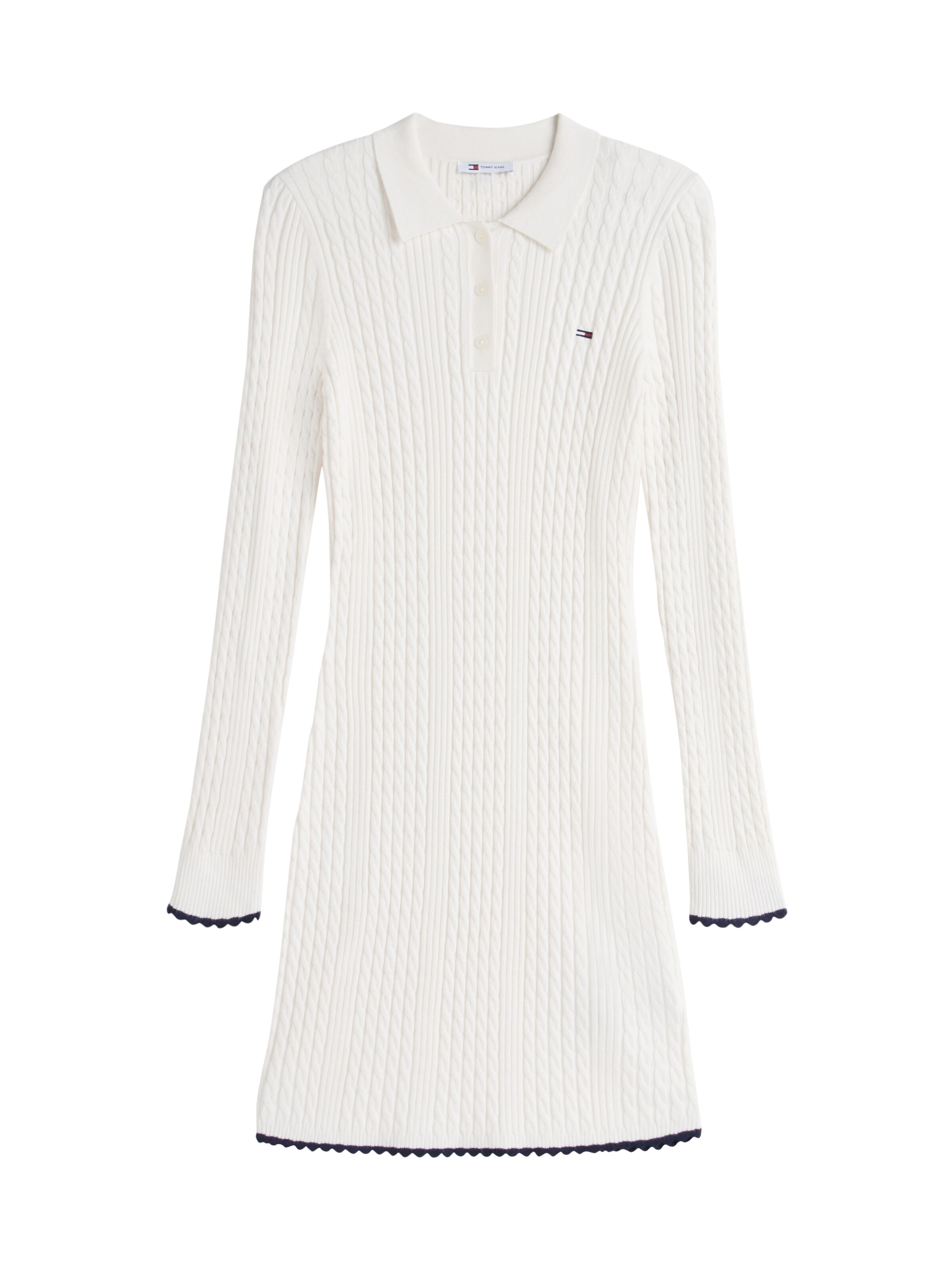 Rochie tricotat pe XS Tommy Jeans pe alb, Vizualizare produs