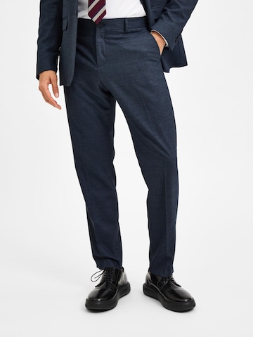 SELECTED HOMME Pleated Pants 'Logan' in Blue: front