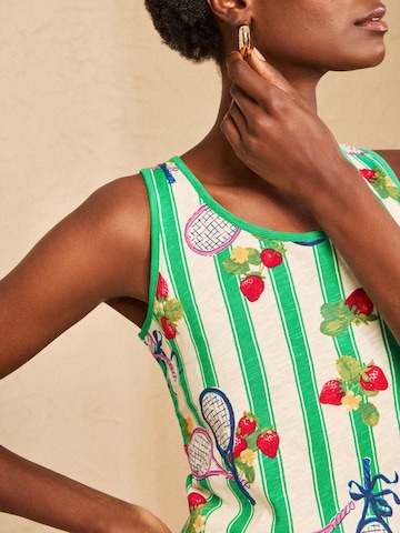 Top di love & roses in verde