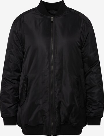 Ulla Popken Between-Season Jacket in Black: front