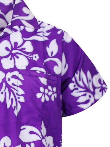 King Kameha Shirt 'Hibiscus' in Purple