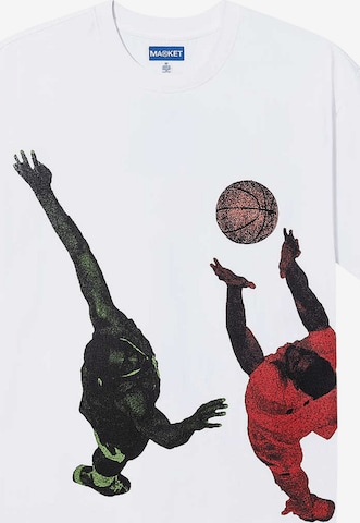 MARKETTehnička sportska majica 'Jump Ball' - bijela boja: prednji dio